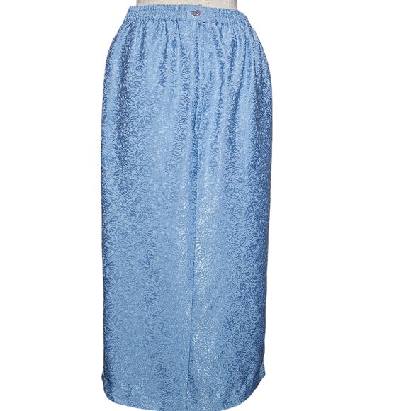 Sarah Elizabeth Vintage Blue Midi Skirt Size 8 - Picture 2 of 3